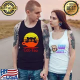 Funny tea Cat Summer Retro T-Shirt Tank Top