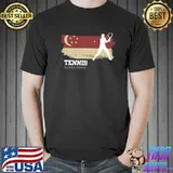 Funny tennis Singapore Flag Team Tennis Player Tennis T-Shirt Unisex