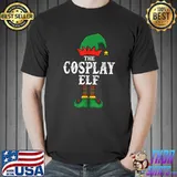 Funny the Cosplay Elf Christmas Pajama Idea Family Matching Funny T-Shirt Unisex