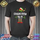 Funny the Cousin Crew Elf Family Matching Group Christmas T-Shirt Unisex