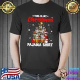 Funny this Is My Christmas Pajama Schnauzer Dog Xmas Tree T-s Unisex