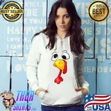 Funny Turkey Face Tee Thanksgiving Turkey Day Costume Gobble T-Shirt