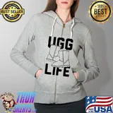 Funny Ugg Life Shirt Full Zip Hooded