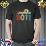 Funny Vintage Awesome Since 2011 11 Years Old 11th Birthday Shirt