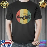 Funny vintage Car Retro Automobile Automotive Silhouette 80s 90s T-Shirt Unisex