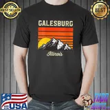 Galesburg Illinois Retro City State USA Souvenir T-Shirt