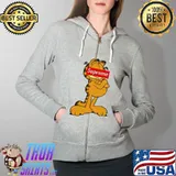 Garfield Cat Supreme Face Shirt Full Zip Hooded