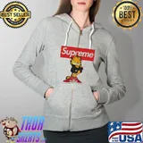 Garfield Supreme x Nike Logo Stay Stylish Shirt Full Zip Hooded