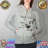 Geek Life Got Me Feeling Like Hei Hei Moana Disney Shirt Full Zip Hooded