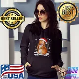 Hamster Christmas Santa Hat T Shirt