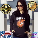 Happy Thanksgiving Video Game Dabbing Turkey Pilgrim Boy Shirt