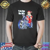I do it for the ho's christmas biker santa usa flag s Unisex