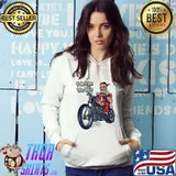 i do it for the ho's Christmas Funny Biker Santa USA FLAG T-Shirt