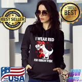 In October We Wear Red Ribbon Week Awareness Dinosaur Boys T Shirt