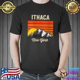 Ithaca New York Retro City State USA Souvenir T-Shirt