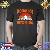 Jackson Hole Wyoming Mountain Retro Sunset Nature Hiking T-s Unisex