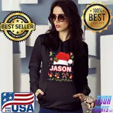 Jason Santa Claus Hat Family Merry Christmas Xmas Costume T-Shirt