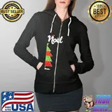 Joyeux Noel Matching Christmas Tree Shirt Full Zip Hooded