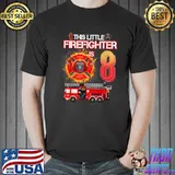Kids 8 Year Old Firefighter Birthday Party Fire Truck 8th T Shirt Unisex