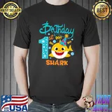 Kids Baby Shark 1 Years Old 1st Birthday Doo Doo Doo T-Shirt