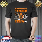 Kindergarten Boo Crew Halloween Costume 2021 Funny Teacher T Shirt Unisex