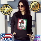 Kindergarten Teacher Messy Bun School Christmas Leopard Xmas T-shirt