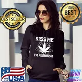 Kiss Me I’m Highrish Weed On St. Patrick Day Shirts