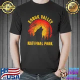 Kobuk Valley National Park Alaska Wolf Retro Sunset Nature T-Shirt Unisex