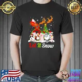 Let It Snow Merry Xmas Farm Animals Tractor Sweater T s Unisex
