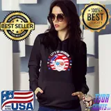 Let’s Go Brandon Christmas Santa Xmas American Flag T-Shirt
