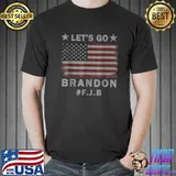 Let’s Go Brandon Conservative Anti Liberal US F l a g T Shirt Unisex