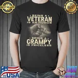 Mens Being a Veteran is an Honor being a Grampy is Priceless T-s Unisex