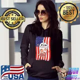 Nice american Flag Kawaii Peach Boba T-Shirt