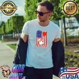 Nice american Flag Sheep Valentines Day T-s Unisex
