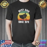 Nice best Dad Since 1979 Hero Super Father Birthday Retro Vintage Premium T-Shirt Unisex