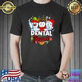 Nice Funny Teeth Santa Reindeer Christmas Dental Squad T-shirt