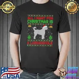 Nice Funny Ugly All I Want For Christmas Is A Labradoodle T Shirt