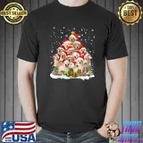 Nice Golden Retriever Christmas Tree Santa Hat Pajama Dog Lover T-Shirt