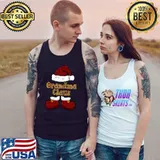 Nice Grandma Claus Buffalo Plaid Santas Hat With Cute Elf Pajamas T- Tank Top