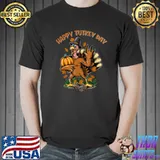 Nice Happy Turkey day 2021 thanksgiving Masked Turkey Autumn Fall T Shirt
