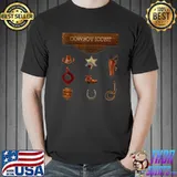 Nice Howdy Rodeo Western Country Southern Cowboy Icons T Shirt