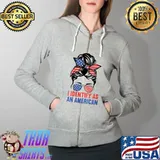 Nice i Identify as an American, USA Flag For No Identity Politics T-s Full Zip Hooded