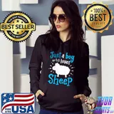 Nice just a Boy Who Loves Sheep T-Shirt
