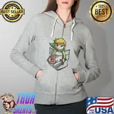 Nice link The legend of Zelda inspired gamer pocket Shirt Full Zip Hooded