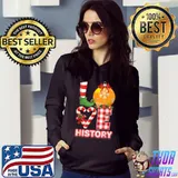 Nice Love History Santa Elf Ugly Sweater Teacher Christmas Candy T Shirt