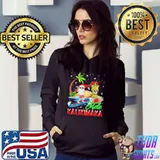 Nice Mele kalikimaka merry xmas hawaiian pineapple santa surfing shirt