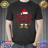 Nice mommom Santa Claus Leopard Christmas Pajama Dad T-Shirt Unisex