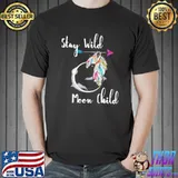 Nice Nice Stay Wild Moon Child Boho Lunar Eclipse Cute Feathers Arrow Shirt Unisex