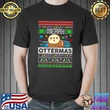 Nice Official Otter Merry Ottermas ugly Christmas Sweater