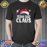 Nice Preschool Teacher Santa Claus Christmas Matching Costume T-Shirt